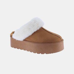 Weeboo Thick Bottom Fur Trim Snow Slippers - Cozy Winter Footwear - Size 6-10